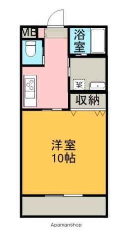 旭原大丸マンション(1K/3階)の間取り写真