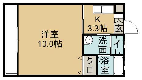 カピーレ西原(1K/3階)の間取り写真