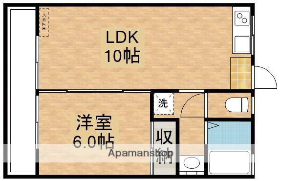 久保園ハイツ(1LDK/2階)の間取り写真