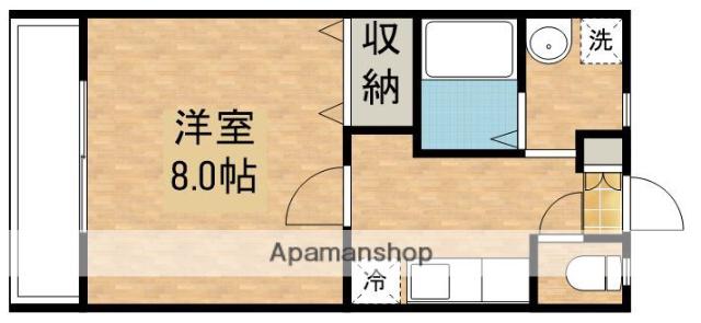 フェヴァリーⅡ(1K/1階)の間取り写真