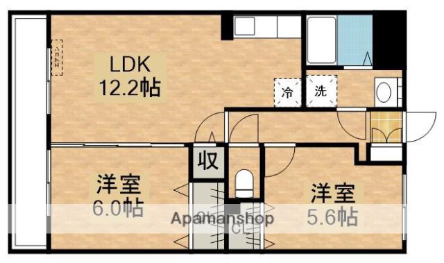 アルカンシエル(2LDK/3階)の間取り写真