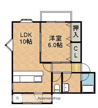 ヴィラ・ダイヤモンド(1LDK/3階)の間取り写真