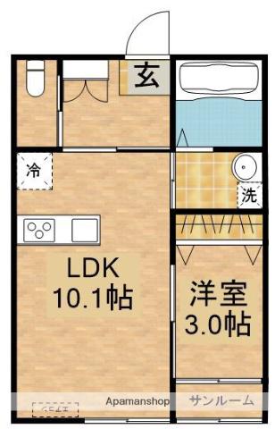 LANCE(1LDK/1階)の間取り写真
