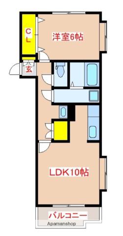 エミネンス住吉Ⅰ(1LDK/3階)の間取り写真
