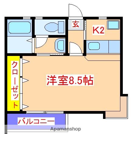 RYOMA 壱番館(1K/2階)の間取り写真