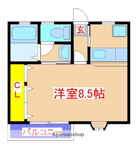 RYOMA 壱番館(1K/1階)の間取り写真