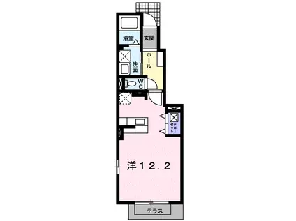 かなで館Ⅰ(ワンルーム/1階)の間取り写真