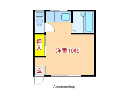 MYハウス大谷Ⅱ(ワンルーム/2階)の間取り写真