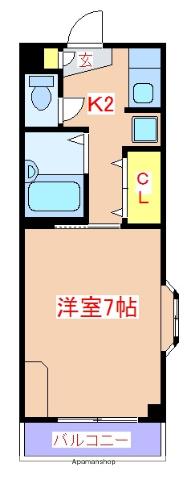 グラムRGK(1K/3階)の間取り写真