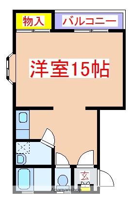トゥインクル(ワンルーム/2階)の間取り写真