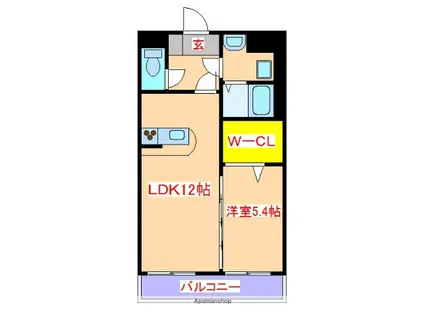 コーポあおぞら(1SLDK/3階)の間取り写真