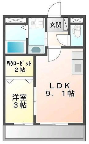 エクセレントAIRA(1LDK/2階)の間取り写真