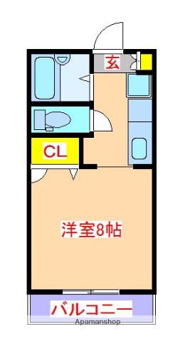 カミーリアアイラ(1K/1階)の間取り写真