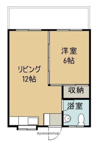 中村アパート(1LDK/1階)の間取り写真