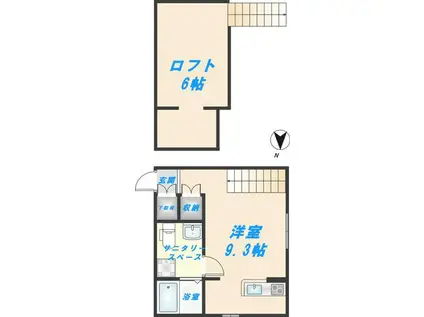 PRIMA東大阪(ワンルーム/1階)の間取り写真