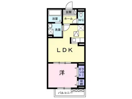 G-SQUARE(1LDK/2階)の間取り写真