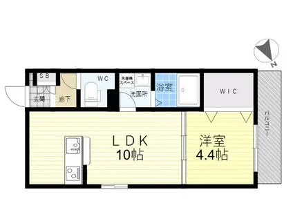 ARCA弥刀駅前(1LDK/1階)の間取り写真