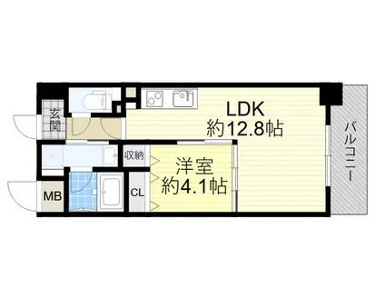 T.I93(1LDK/2階)の間取り写真