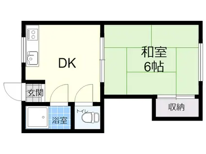 寺田マンション(1DK/3階)の間取り写真