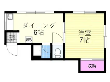 寺田マンション(1DK/4階)の間取り写真