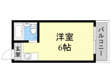 ルネッサ塚本(ワンルーム/1階)の間取り写真