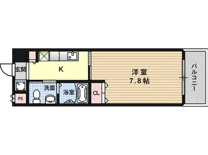 ETERNO YOSHIDA(1K/8階)の間取り写真