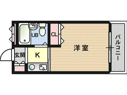 トーエー塚本駅前ビル(1K/1階)の間取り写真