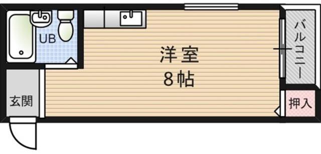 メサ塚本(ワンルーム/3階)の間取り写真