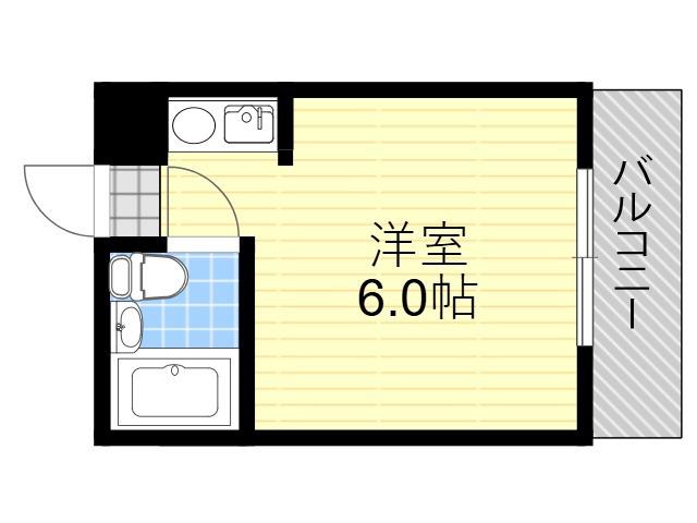 シャトーメルヘン(ワンルーム/5階)の間取り写真