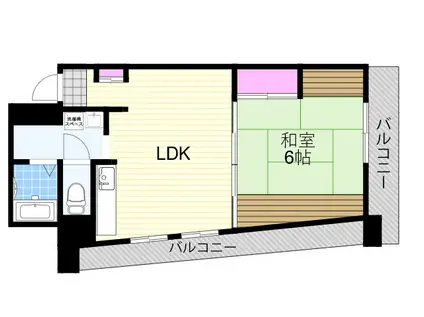塚本ニューコーポ(1LDK/5階)の間取り写真