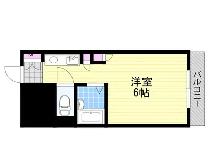 ロマネスク姫島(ワンルーム/3階)の間取り写真
