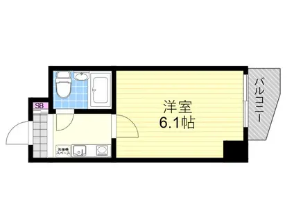 エスリード塚本第2(1K/6階)の間取り写真
