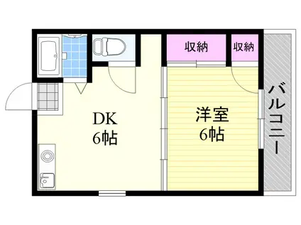 プチ白梅(1DK/3階)の間取り写真