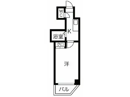 イモーション姫島(1K/4階)の間取り写真