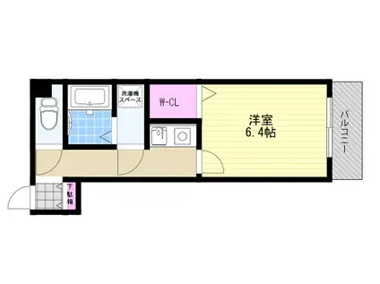 リックリグ塚本(1K/6階)の間取り写真