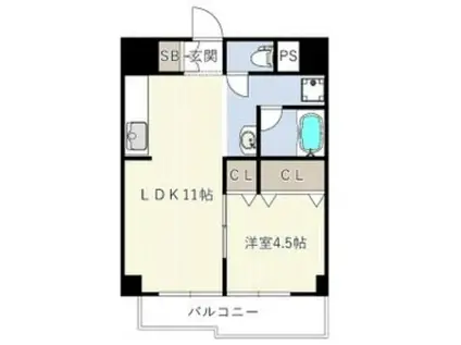 日生ロイヤルマンション十三(2DK/6階)の間取り写真