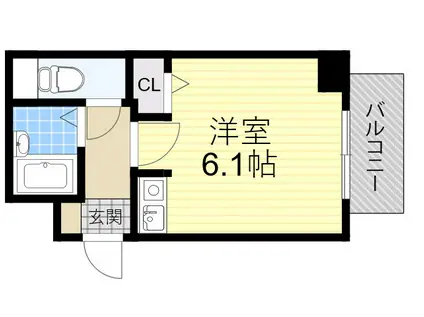 サンユタカマンション(ワンルーム/7階)の間取り写真