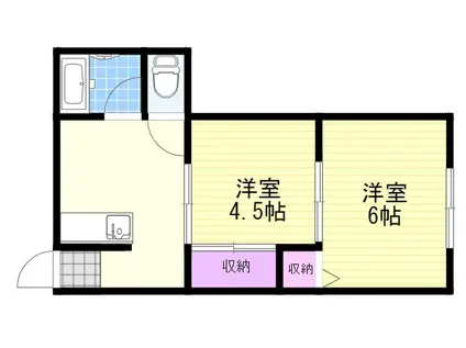 めぐみマンション(2K/3階)の間取り写真
