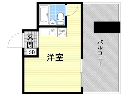 リーガル塚本Ⅲ(ワンルーム/5階)の間取り写真