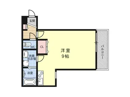 ノイヴェル姫島(ワンルーム/2階)の間取り写真