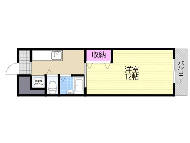十三エステートハイツ(1DK/3階)の間取り写真