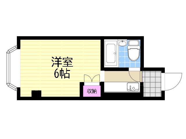 シティプラザ野里(1K/4階)の間取り写真