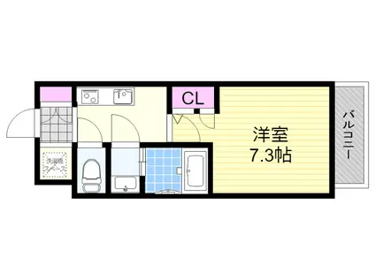 サムティ姫島FELICETO(1K/3階)の間取り写真