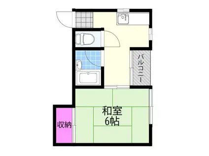 ハイツ昌和(1DK/3階)の間取り写真