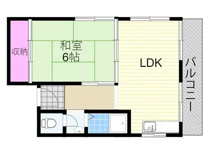 YOROZUマンション(1LDK/3階)の間取り写真