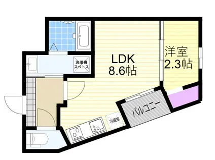 MOVE TSUKAMOTO(1LDK/3階)の間取り写真