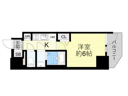 プレサンス塚本ベラビィ(1K/6階)の間取り写真