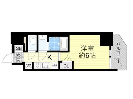 プレサンス塚本ベラビィ(1K/5階)の間取り写真