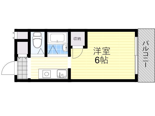 セレーノ塚本(1K/2階)の間取り写真