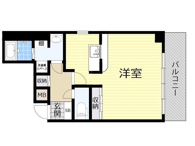 MYボヌール(ワンルーム/6階)の間取り写真
